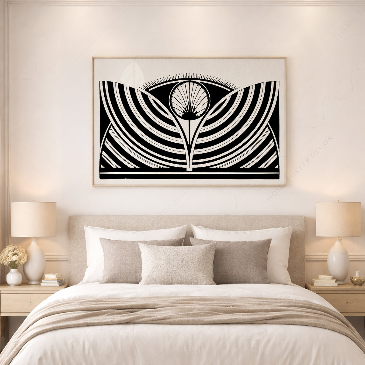 Samuel Jessurun de Mesquita Symmetrical Black and White Fan Art Print — artwork preview 17