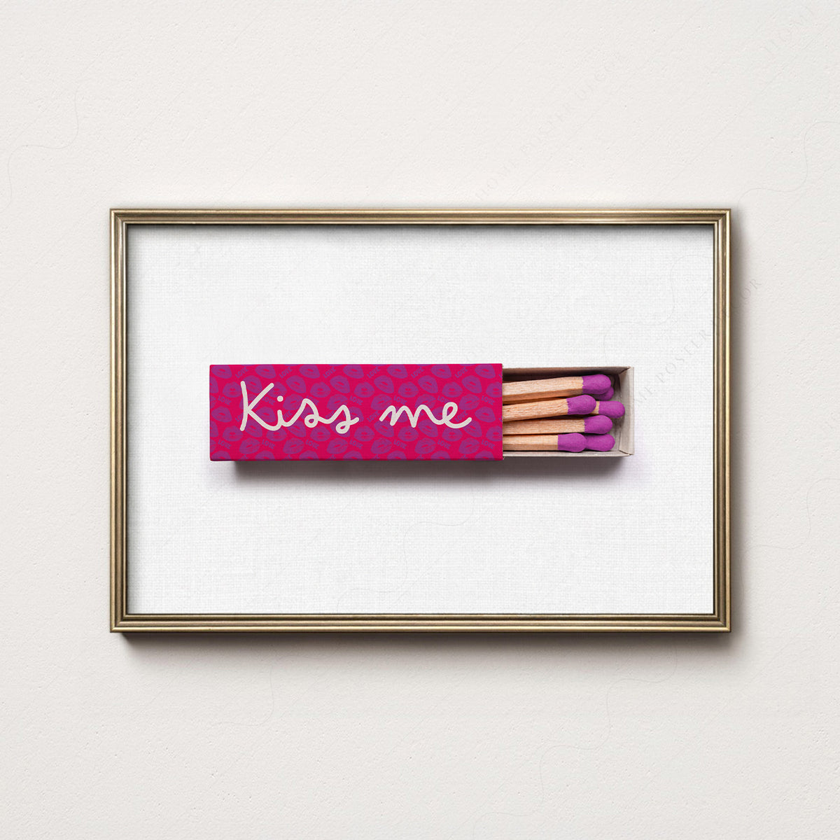 Kiss Me Matchbox Art Print — artwork preview 7
