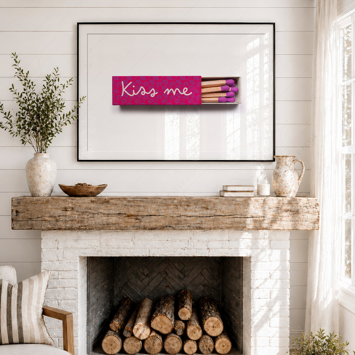 Kiss Me Matchbox Art Print — artwork preview 18