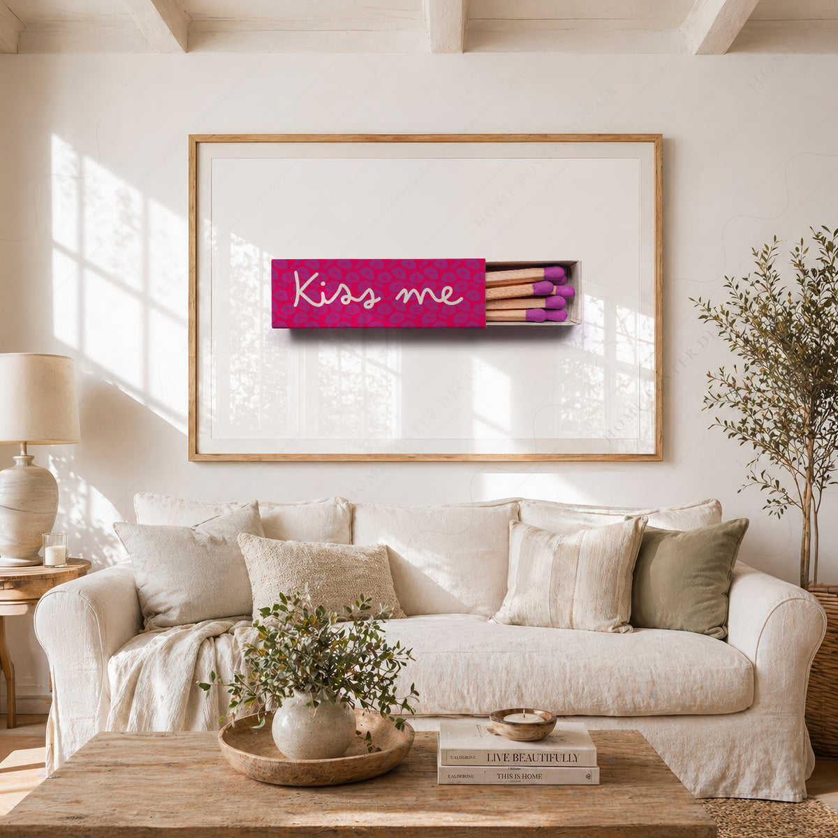 Kiss Me Matchbox Art Print — artwork preview 23