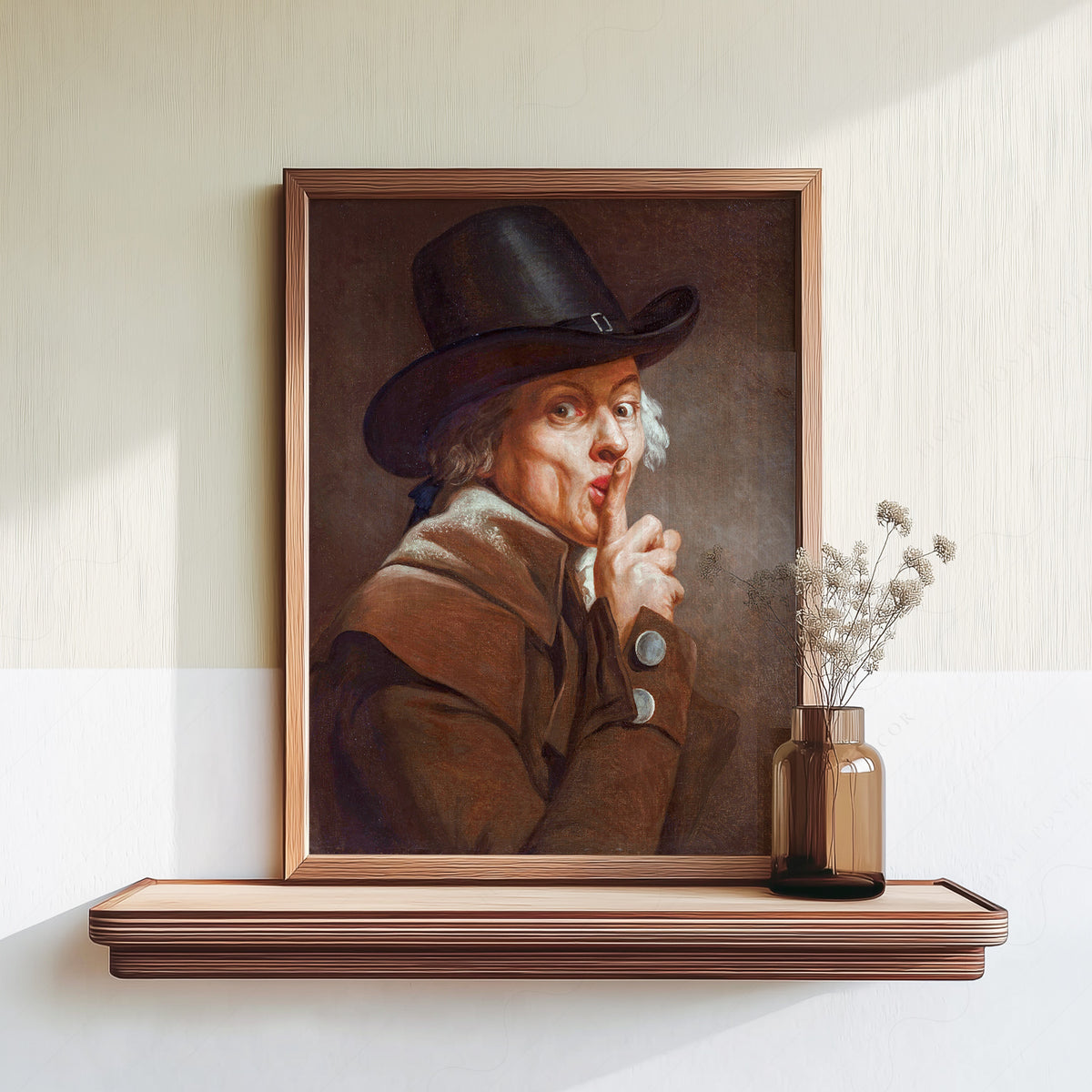 Joseph Ducreux Portrait with a Shushing Gesture Art Print — artwork preview 18