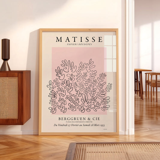 Henri Matisse Papiers Découpés Exhibition Poster – Pink Coral Art Print — artwork preview 5