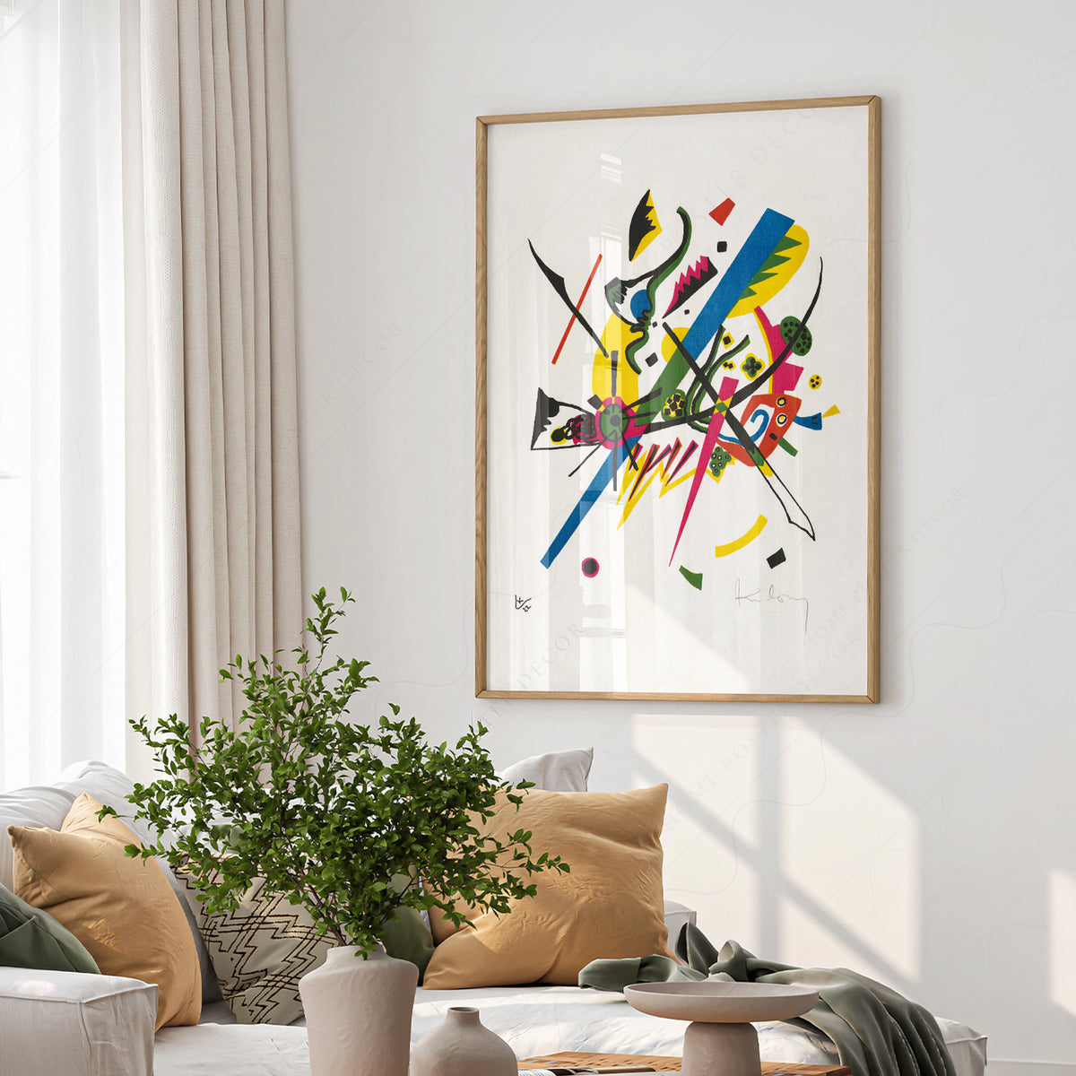 Wassily Kandinsky Colourful Abstract Lines and Shapes Art Print — artwork preview 6