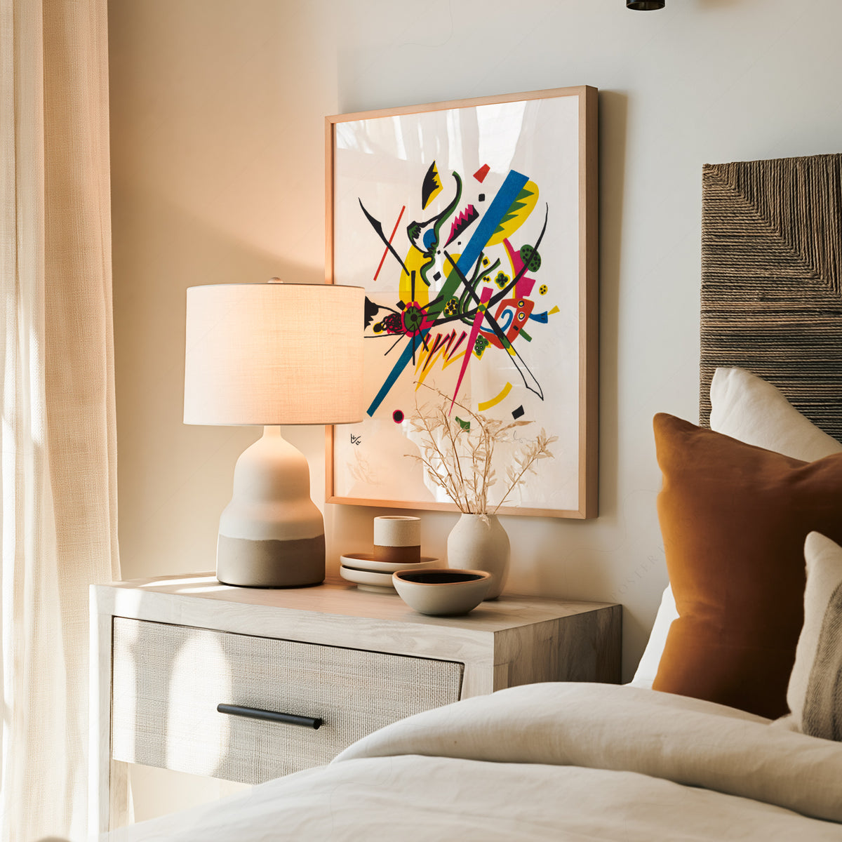 Wassily Kandinsky Colourful Abstract Lines and Shapes Art Print — artwork preview 19