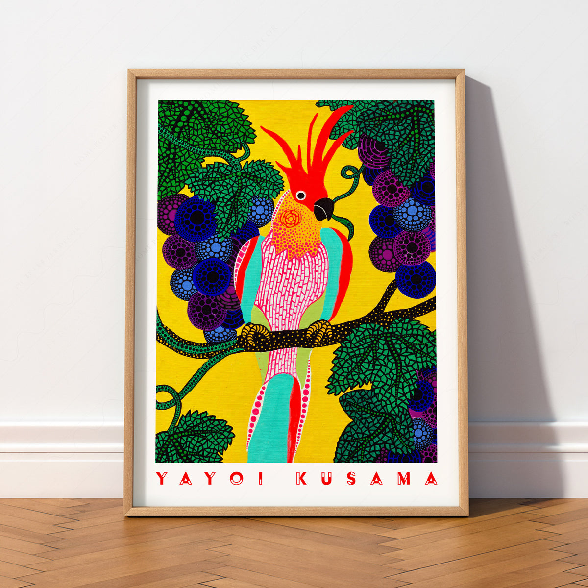 Yayoi Kusama Colourful Bird Exhibition Poster Art Print — artwork preview 2