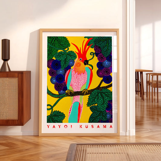 Yayoi Kusama Colourful Bird Exhibition Poster Art Print — artwork preview 5