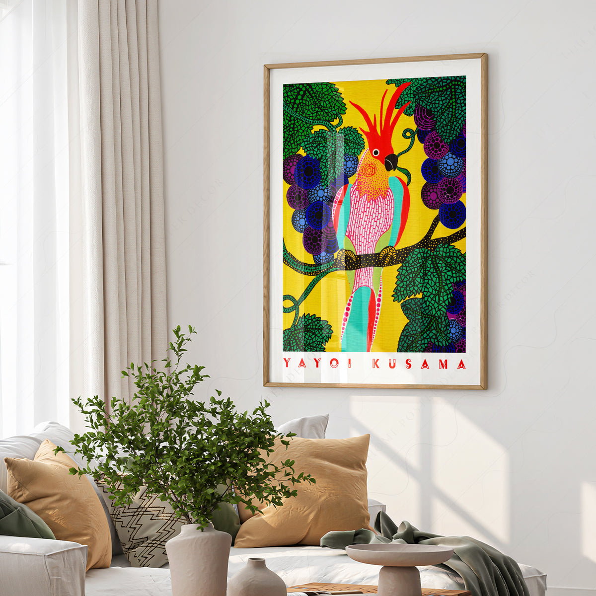 Yayoi Kusama Colourful Bird Exhibition Poster Art Print — artwork preview 6