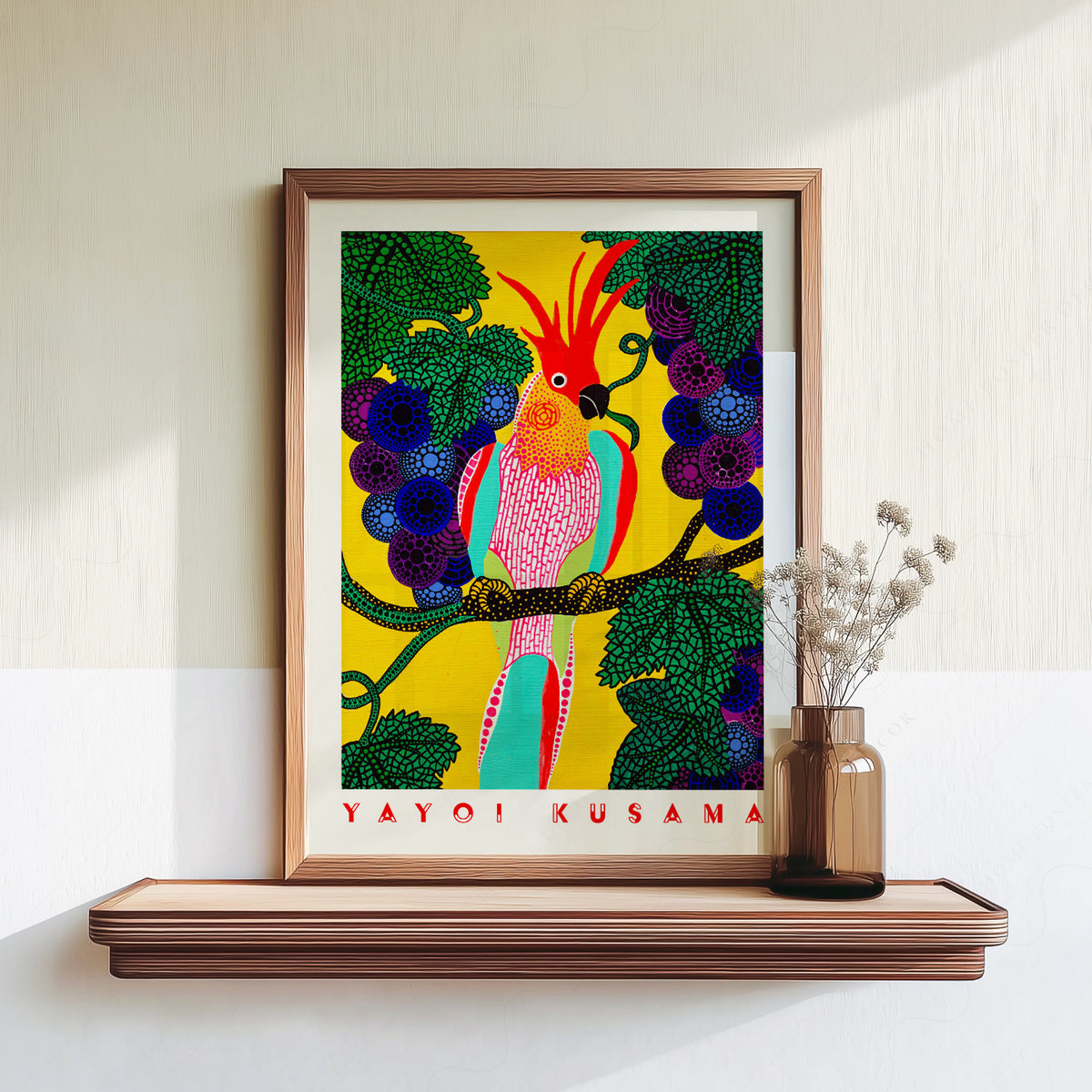 Yayoi Kusama Colourful Bird Exhibition Poster Art Print — artwork preview 18