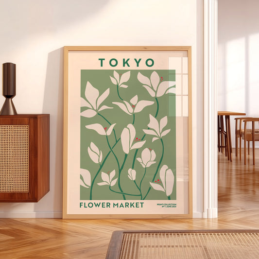 Tokyo Flower Market Print – Botanical Wall Art Poster for Modern Home — artwork preview 5