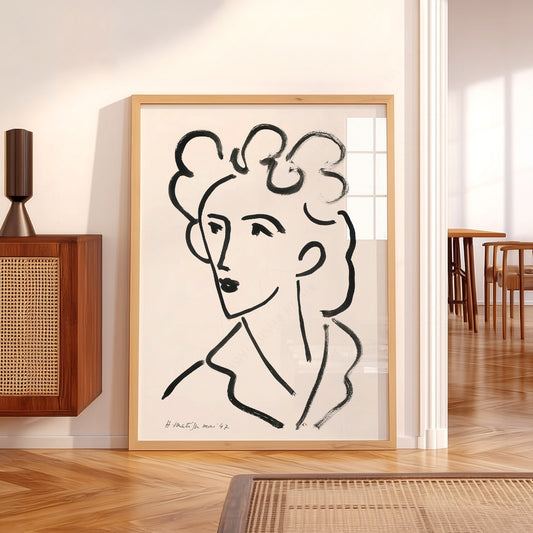 Henri Matisse Tete Marie Jose Art Print – Minimalist Line Drawing Poster — artwork preview 5