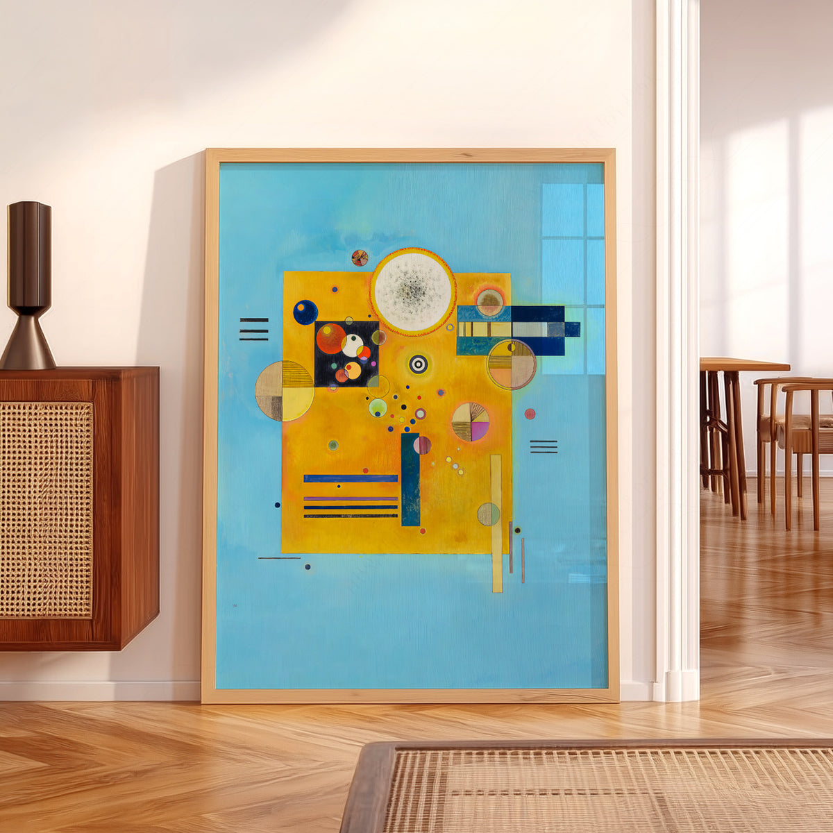 Wassily Kandinsky Yellow and Blue Geometric Composition Art Print — artwork preview 5