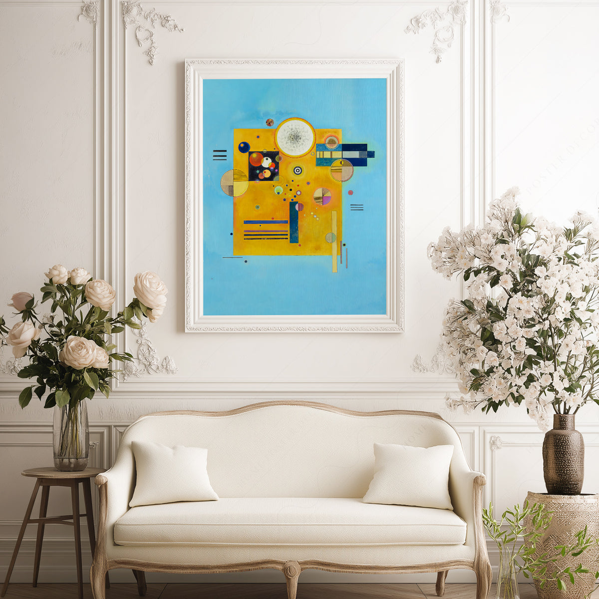 Wassily Kandinsky Yellow and Blue Geometric Composition Art Print — artwork preview 17