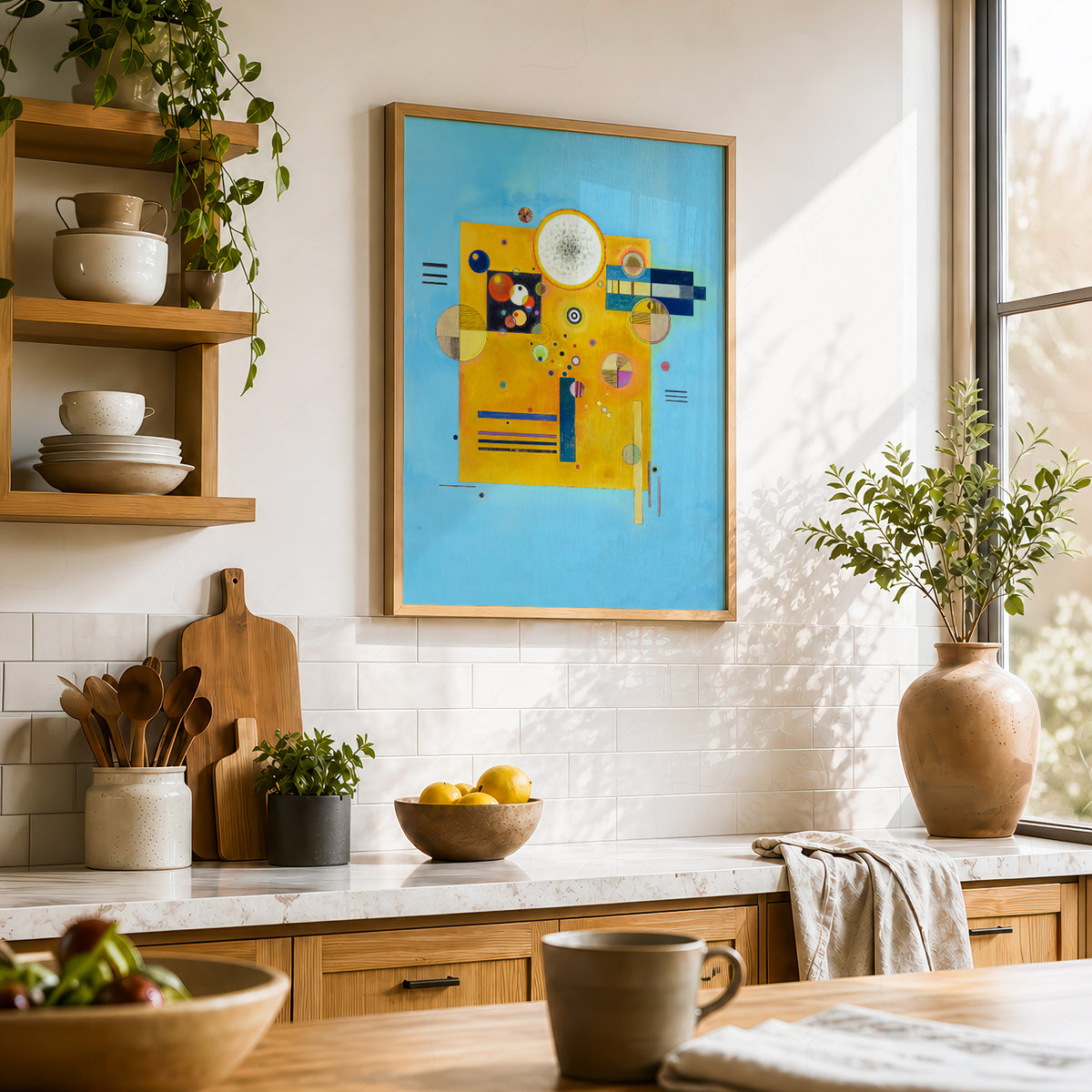 Wassily Kandinsky Yellow and Blue Geometric Composition Art Print — artwork preview 23