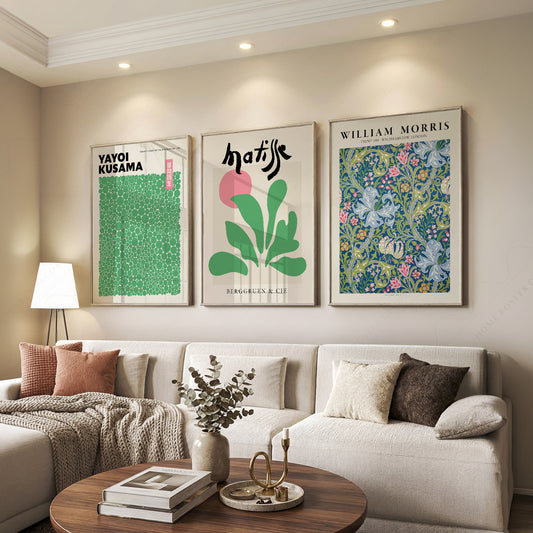 Matisse Kusama William Morris Set of 3 Prints – Modern Gallery Wall Art – 0-24 — artwork preview 7