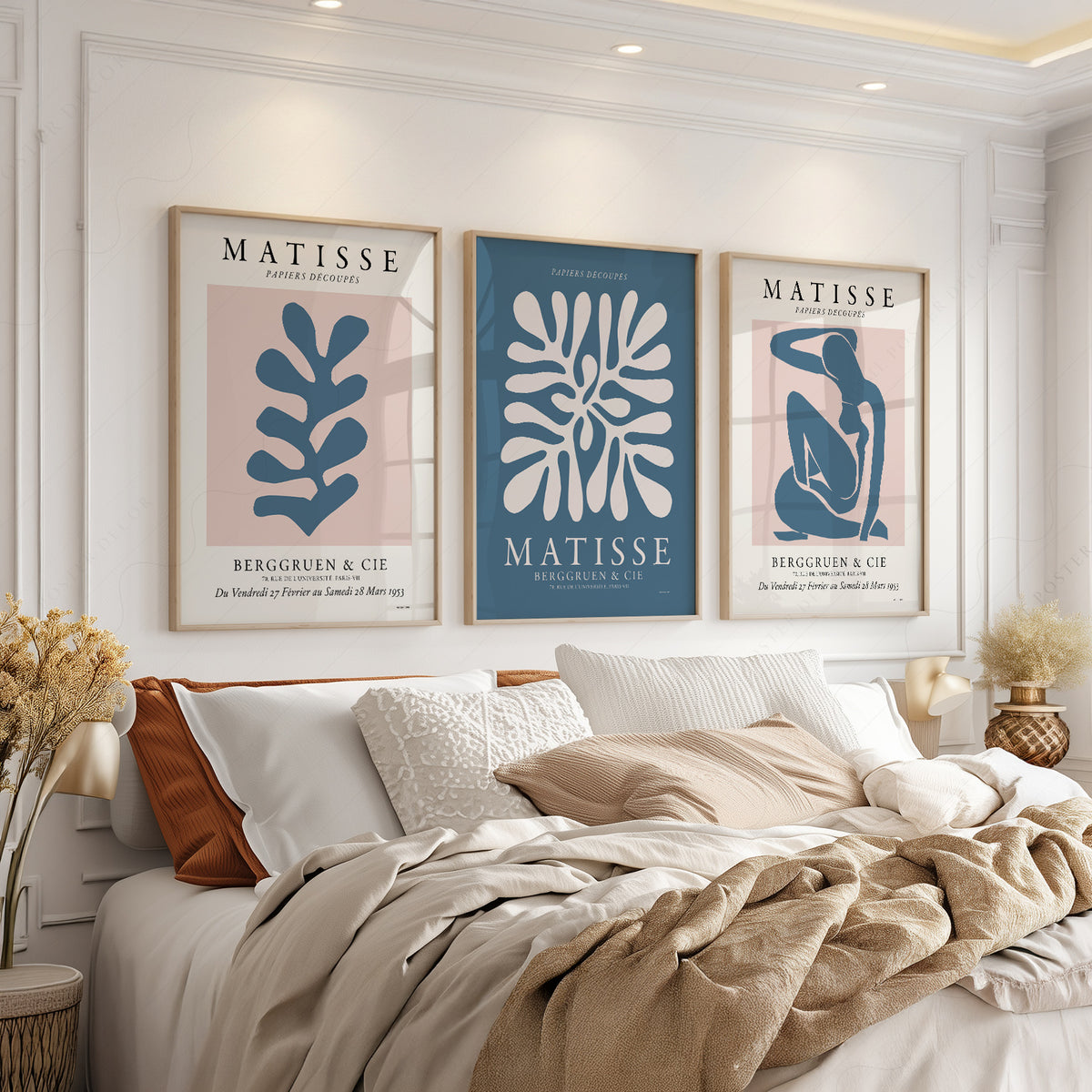 Henri Matisse Blue Cut-Out Gallery Wall Trio – Set of 3 Art Prints – 01-08 — artwork preview 3