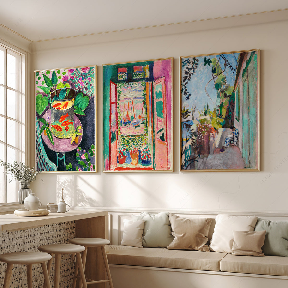 Henri Matisse Goldfish and Window Gallery Wall Trio – Set of 3 Art Prints – 01-08 — artwork preview 2