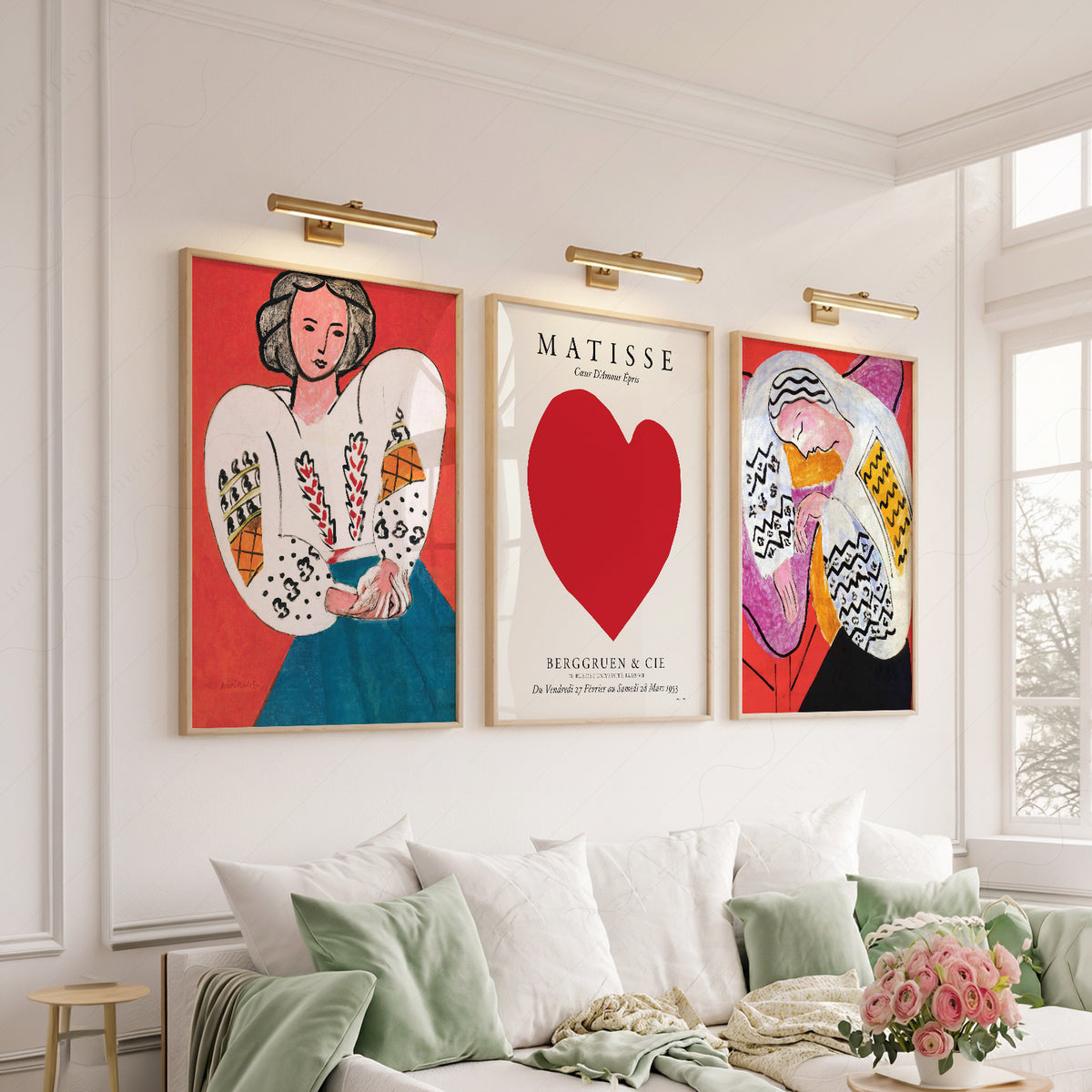 Henri Matisse Red Heart Gallery Wall Art Prints, Set of 3 – 01-20 — artwork preview 6