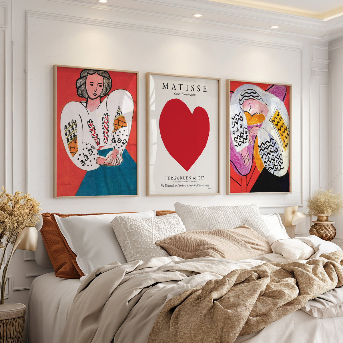 Henri Matisse Red Heart Gallery Wall Art Prints, Set of 3 – 01-20 — artwork preview 3