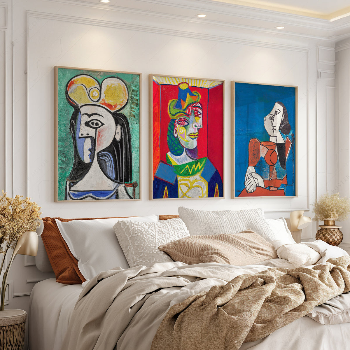 Pablo Picasso Colourful Modern Art Prints, Set of 3 – 02-02 — artwork preview 3