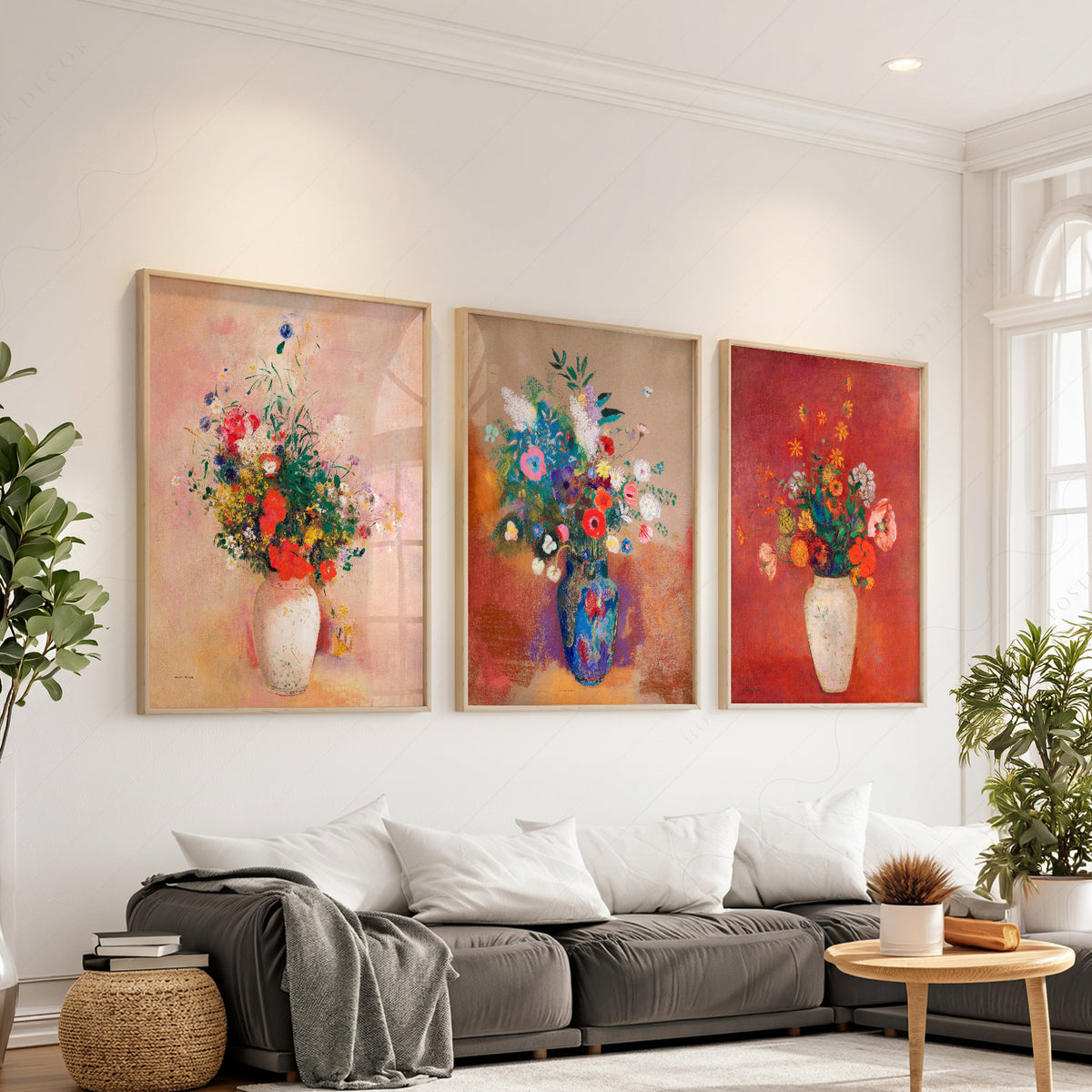 Odilon Redon Colourful Floral Still Life Prints, Set of 3 – 36-01 — artwork preview 1