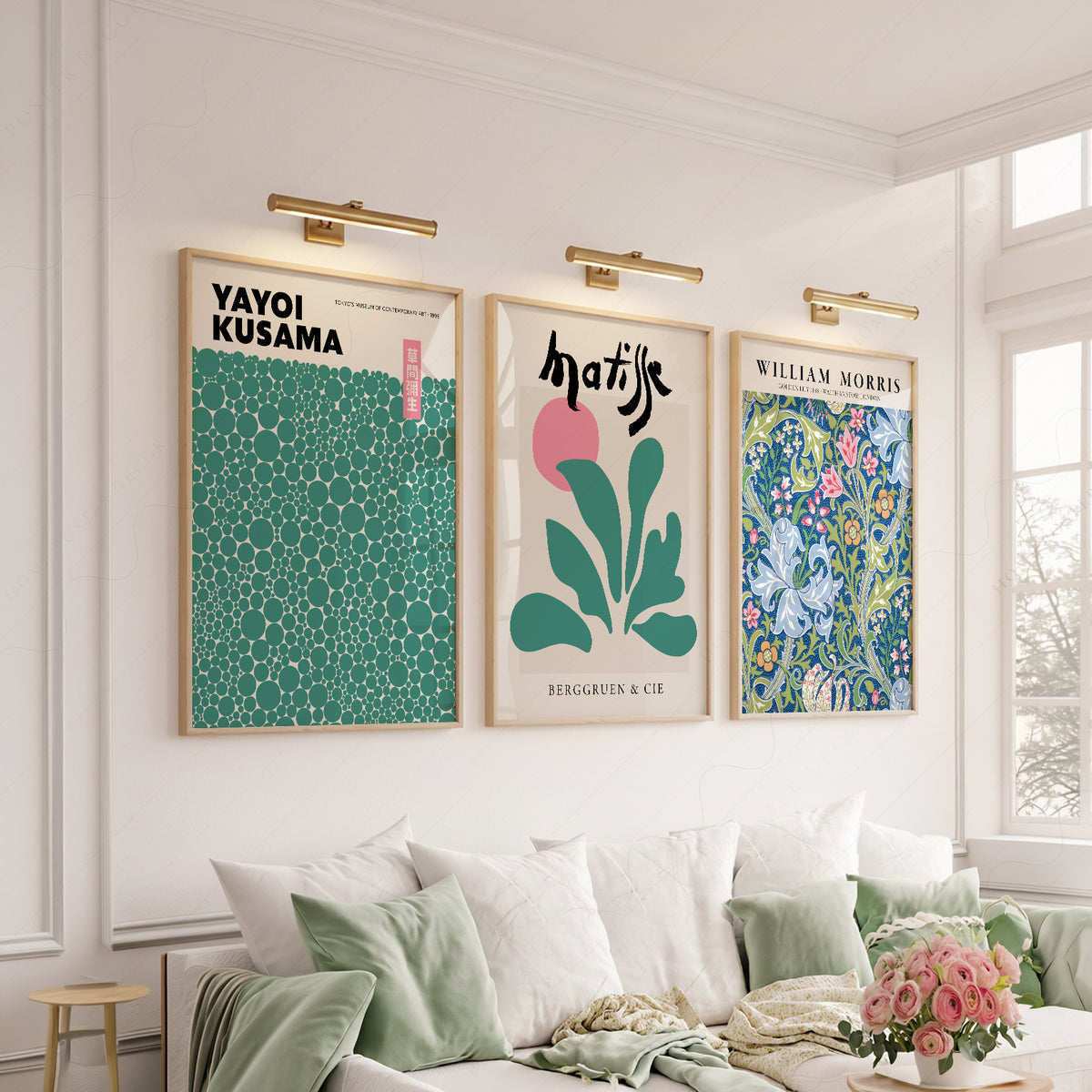 Kusama Matisse and Morris Green Trio – Set of 3 Art Prints – 0-25 — artwork preview 6