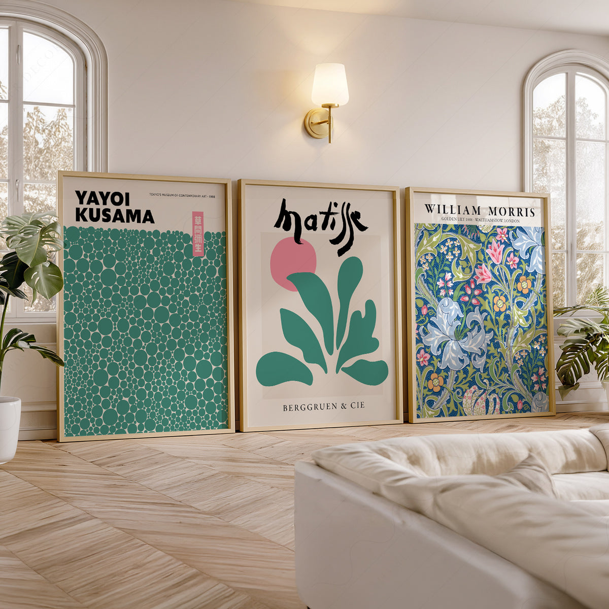 Kusama Matisse and Morris Green Trio – Set of 3 Art Prints – 0-25 — artwork preview 5