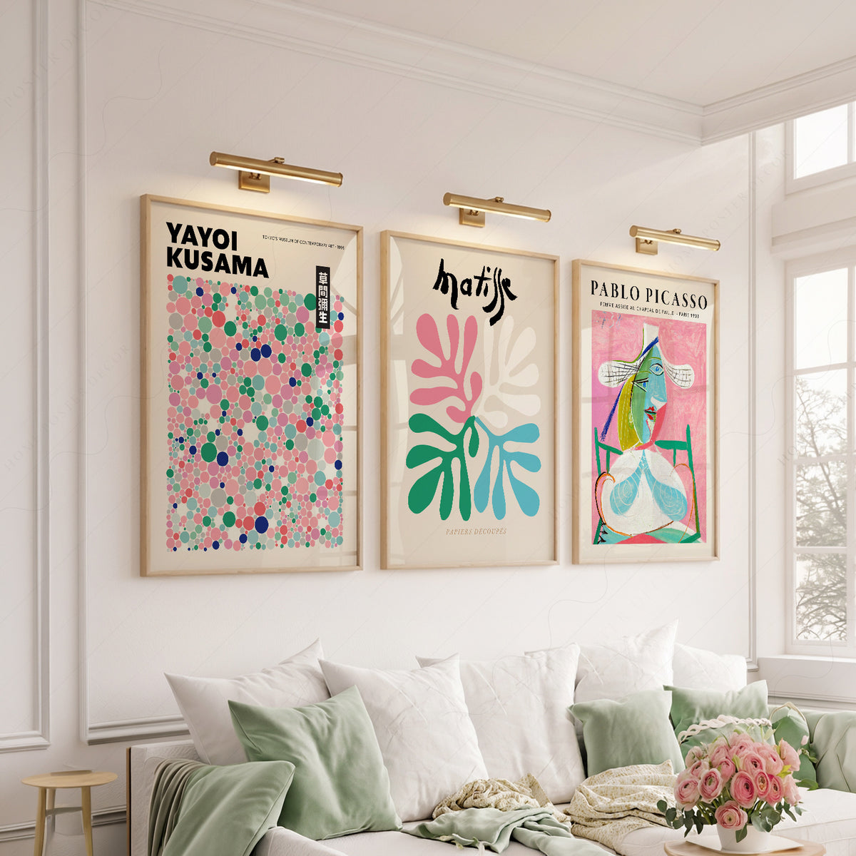 Yayoi Kusama, Henri Matisse and Picasso Pink Art Prints, Set of 3 – 0-31 — artwork preview 6