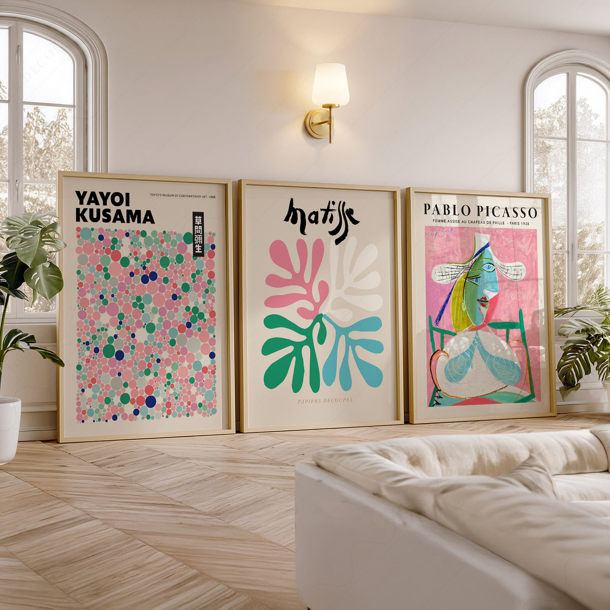 Yayoi Kusama, Henri Matisse and Picasso Pink Art Prints, Set of 3 – 0-31 — artwork preview 5