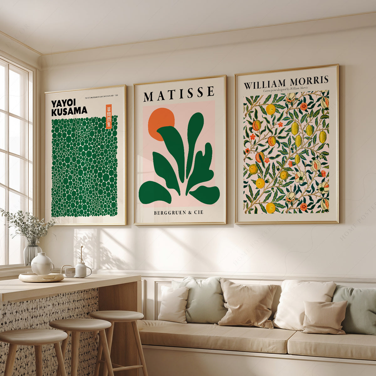 Yayoi Kusama, Henri Matisse and William Morris Botanical Prints, Set of 3 – 0-35 — artwork preview 2