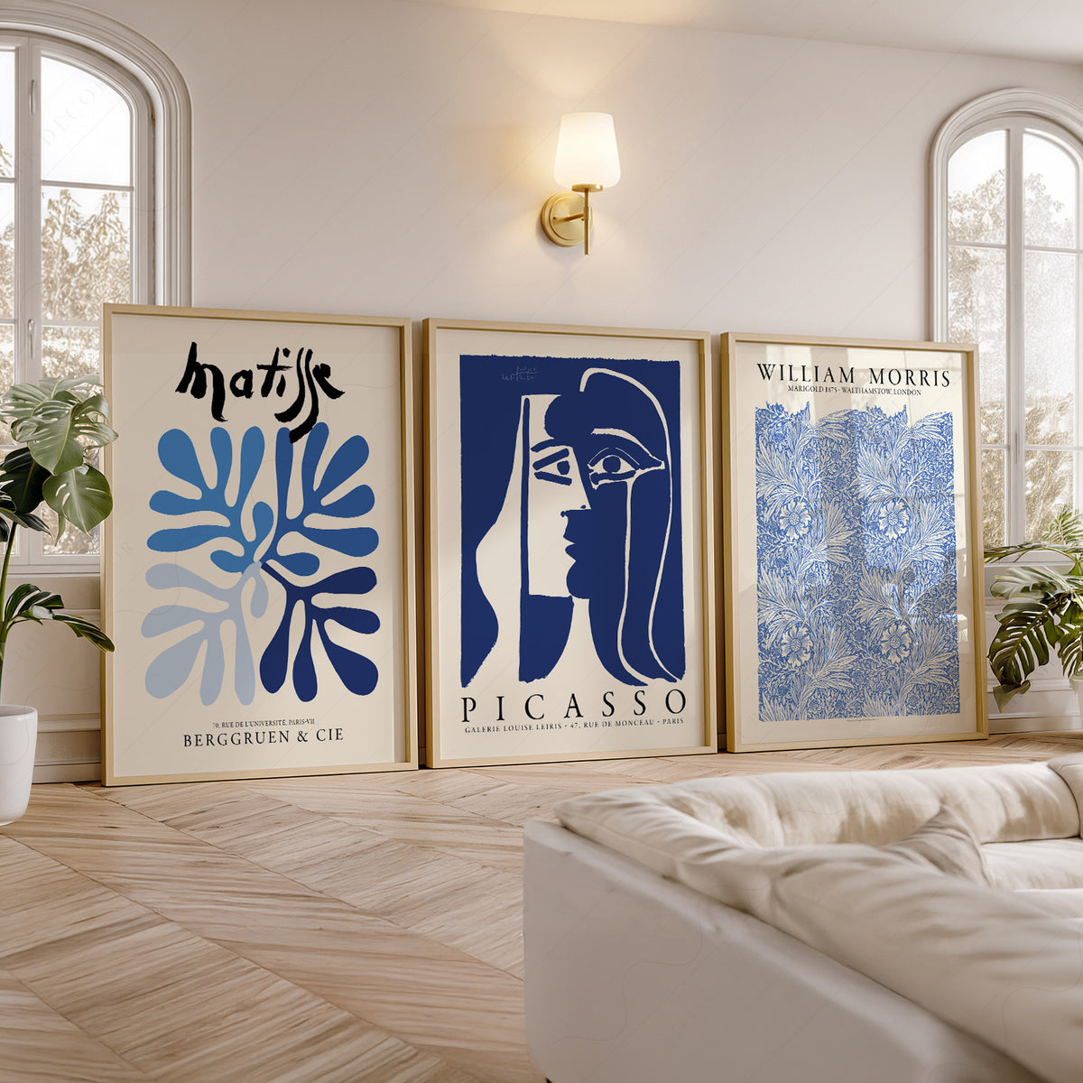 Henri Matisse, Picasso and Morris Blue Art Prints, Set of 3 – 0-83 — artwork preview 5