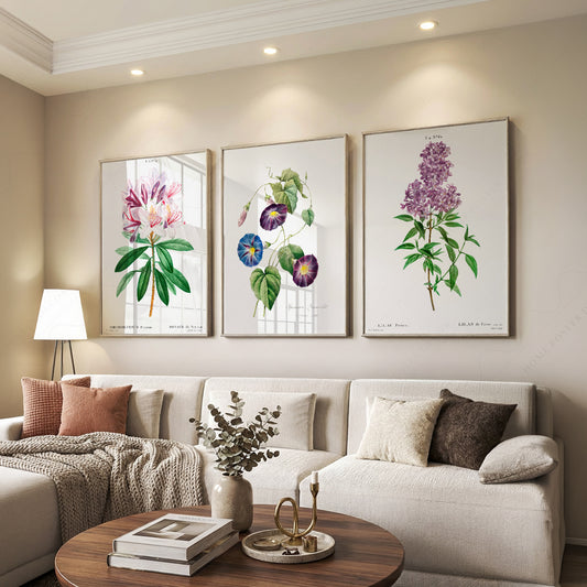 Vintage Botanical Print Set of 3 – Antique Floral Wall Art Posters – 0-08 — artwork preview 7