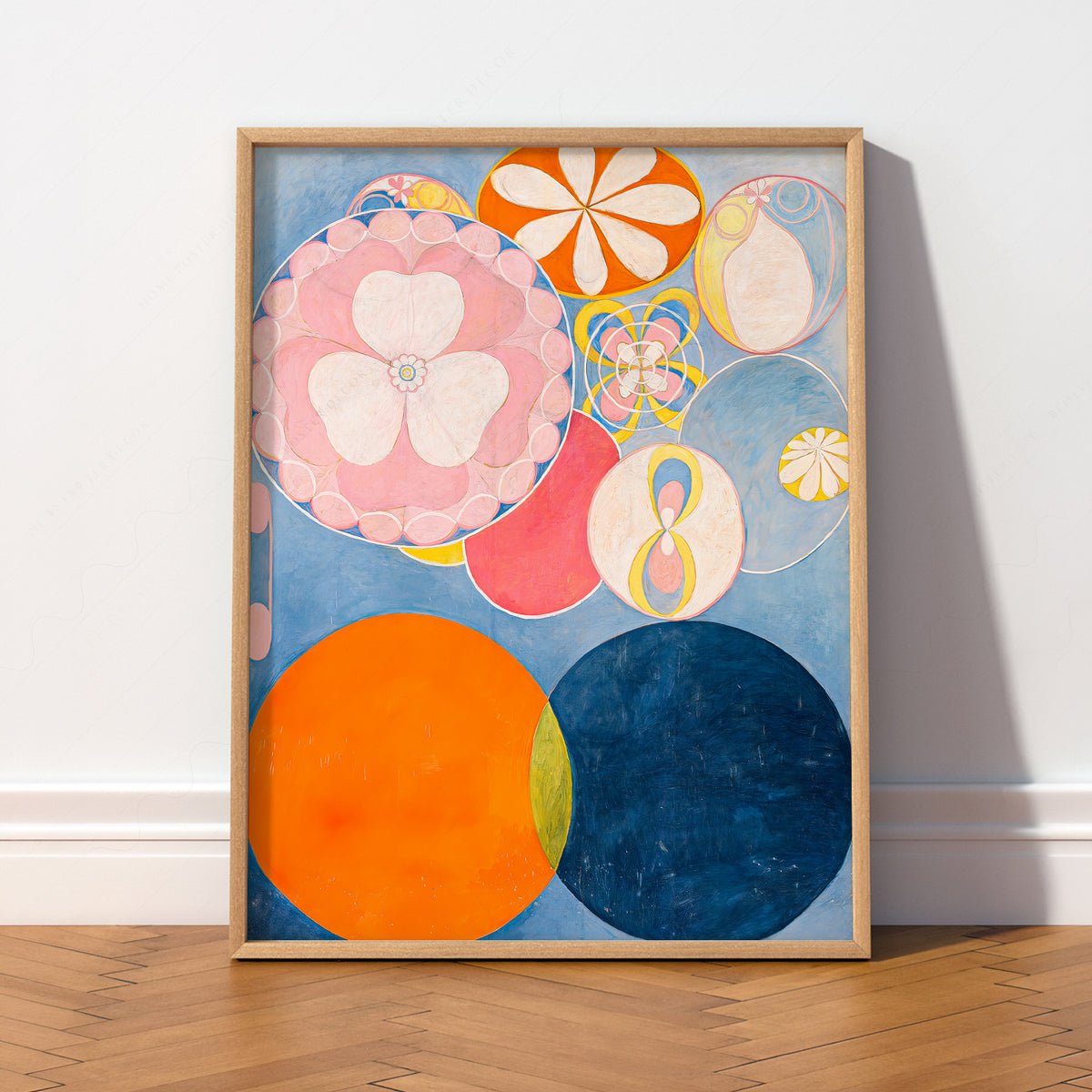 Hilma af Klint Colourful Circles and Floral Forms Art Print — artwork preview 2