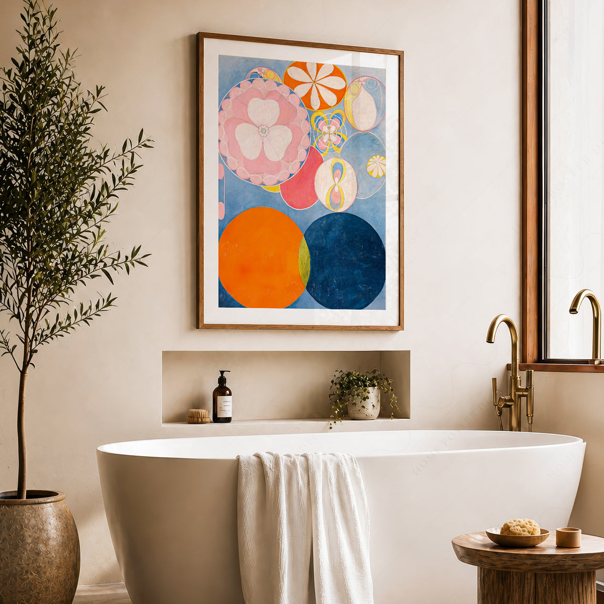 Hilma af Klint Colourful Circles and Floral Forms Art Print — artwork preview 22