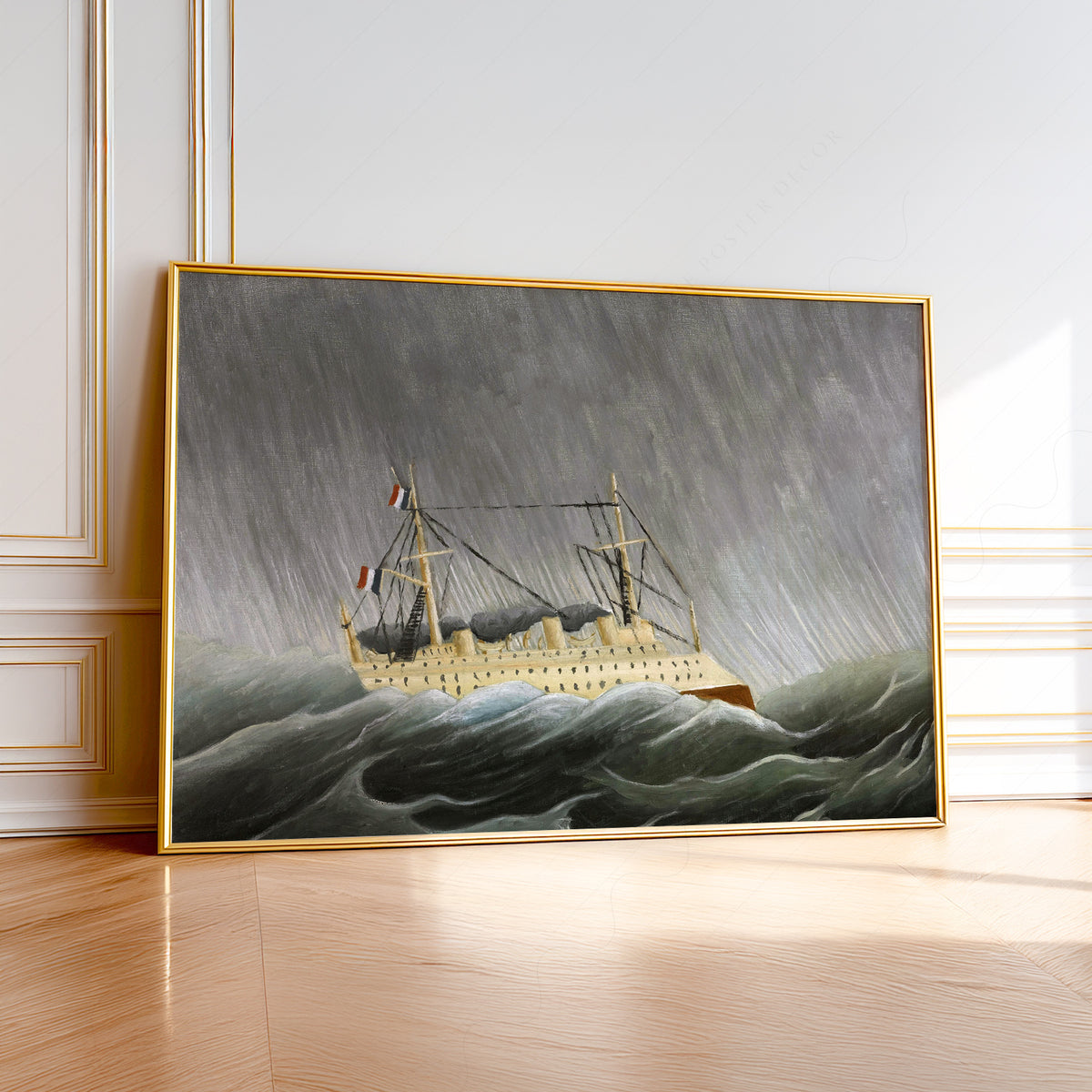 Henri Rousseau Ship in a Storm Art Print — artwork preview 1