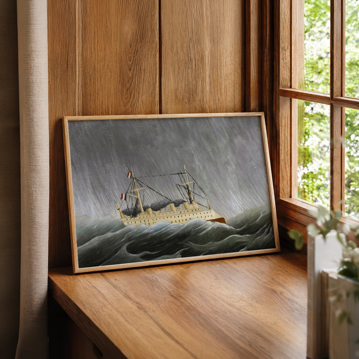 Henri Rousseau Ship in a Storm Art Print — artwork preview 22