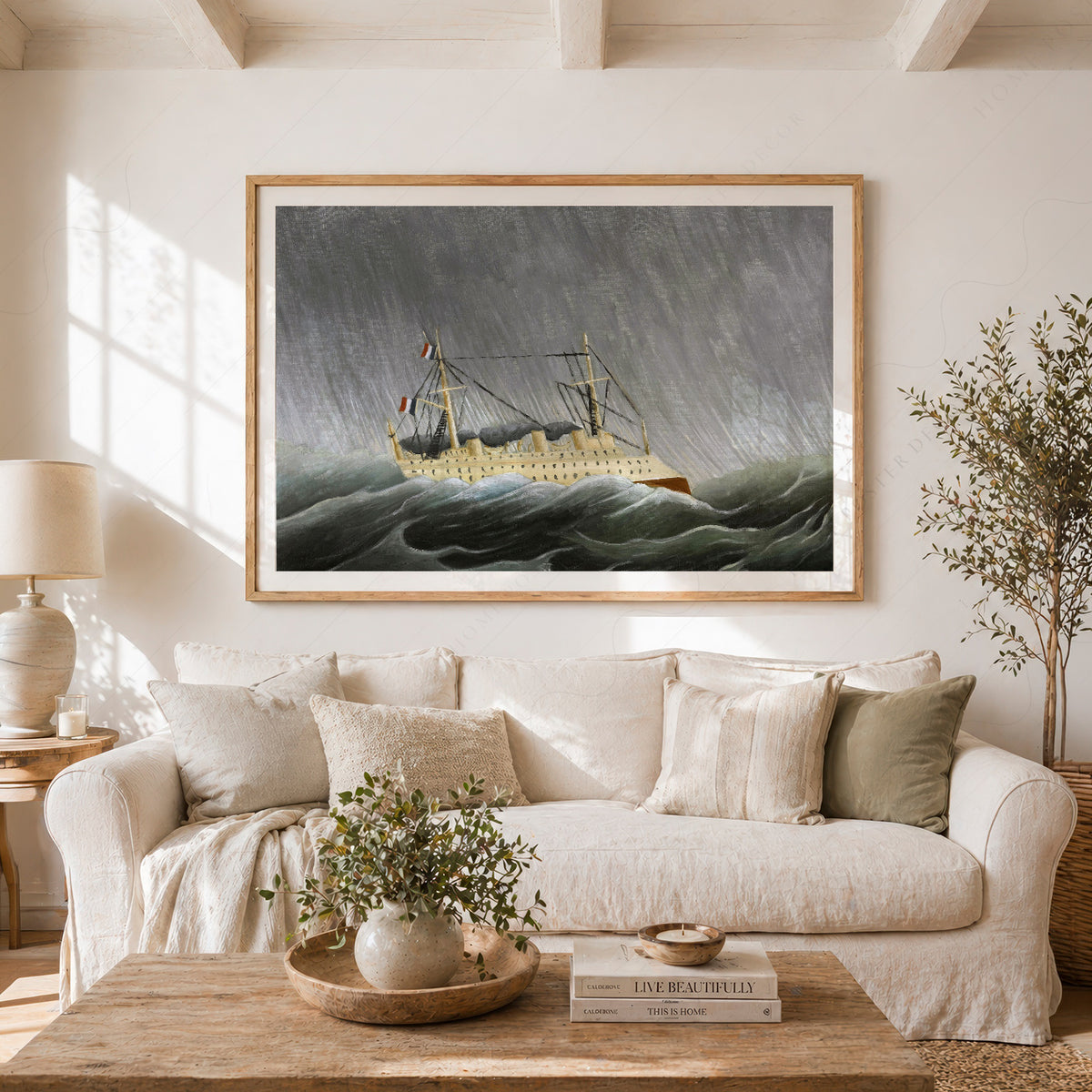 Henri Rousseau Ship in a Storm Art Print — artwork preview 23