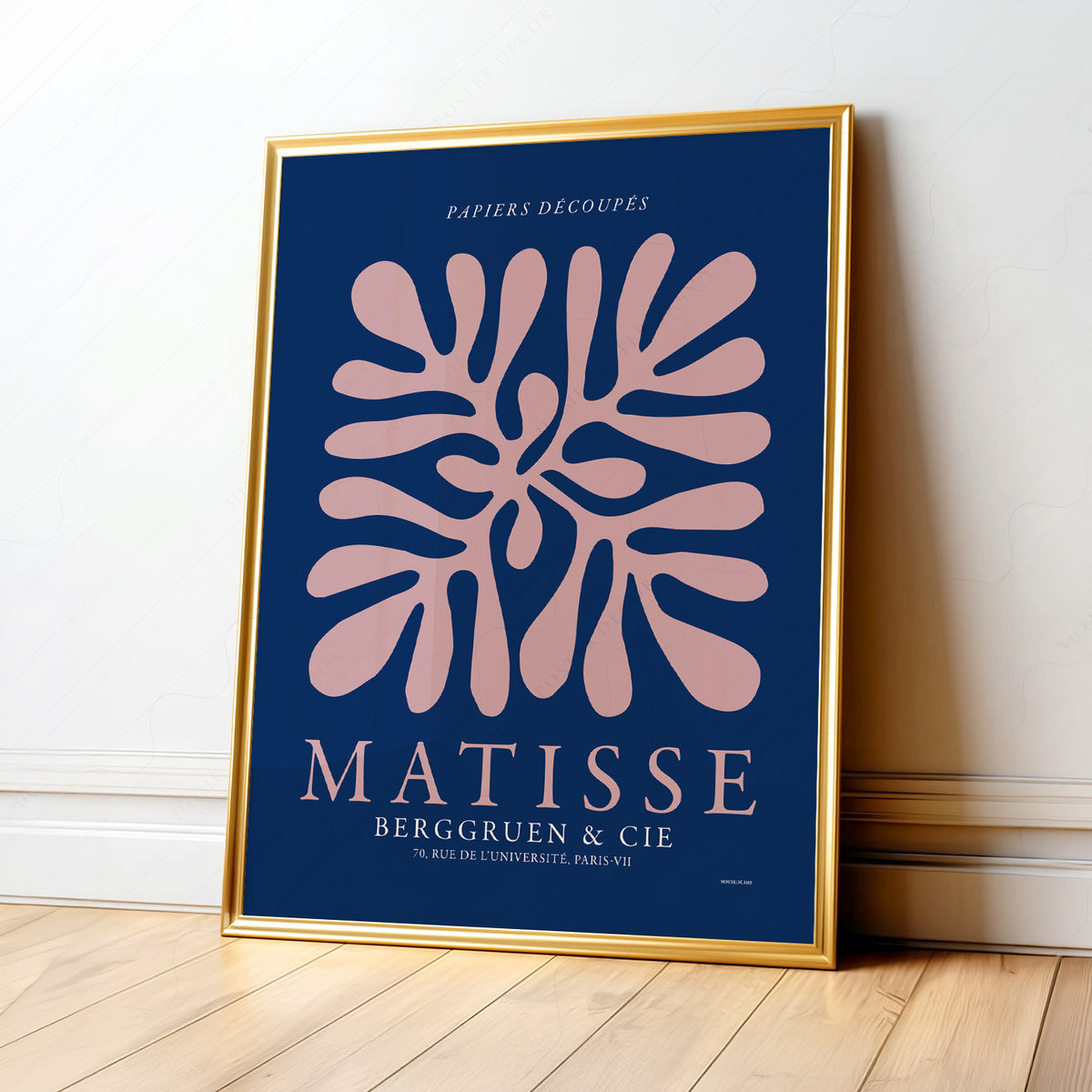 Henri Matisse Papiers Découpés Exhibition Poster – Navy Blue Wall Art — artwork preview 1