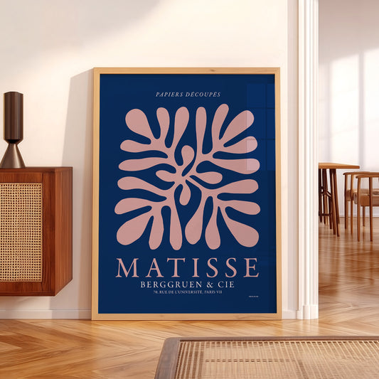 Henri Matisse Papiers Découpés Exhibition Poster – Navy Blue Wall Art — artwork preview 5