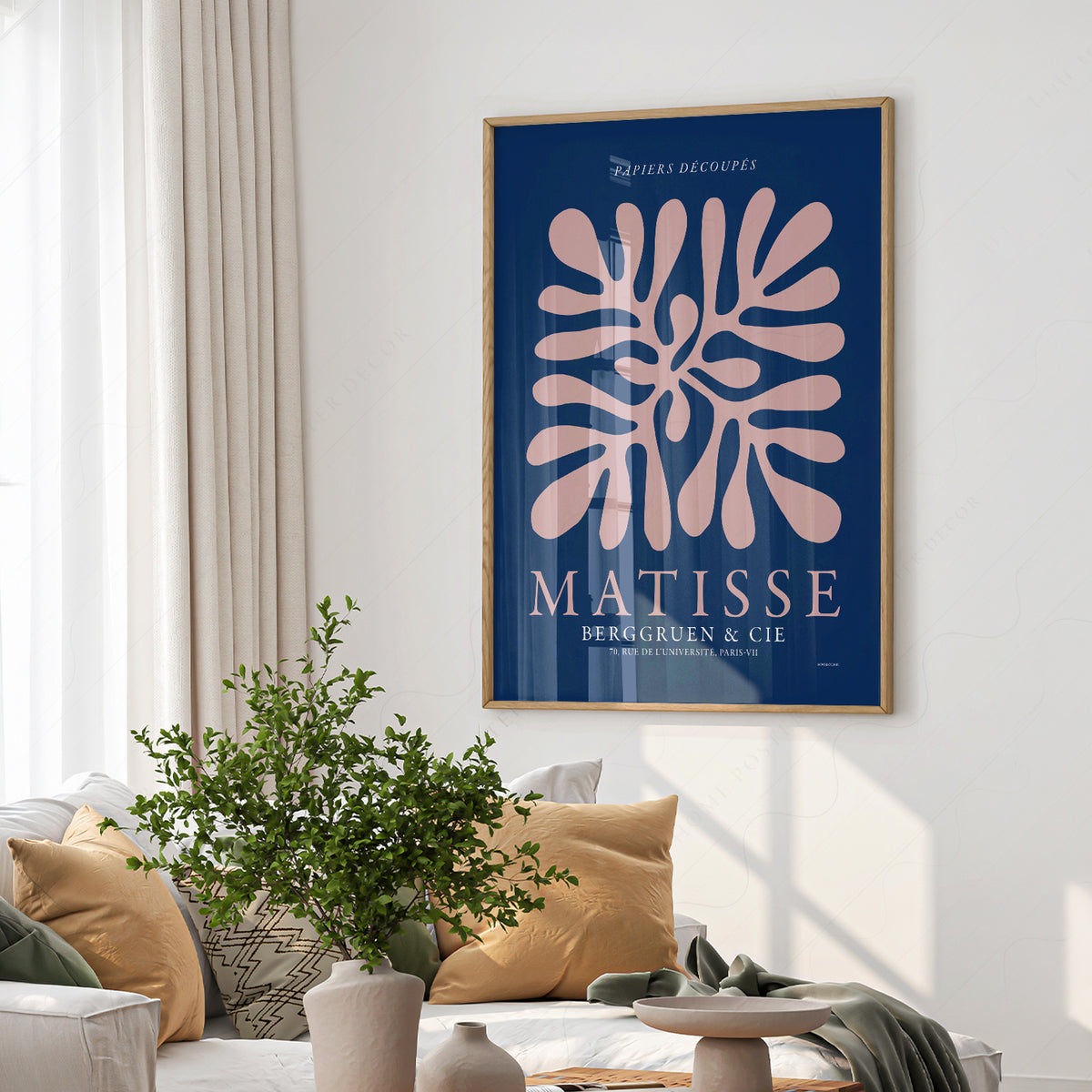 Henri Matisse Papiers Découpés Exhibition Poster – Navy Blue Wall Art — artwork preview 6