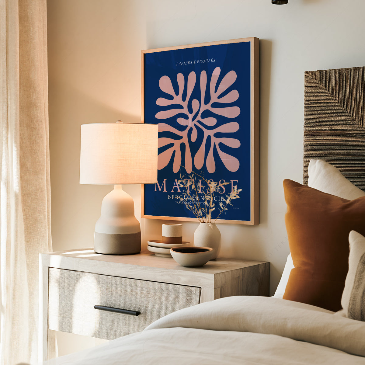 Henri Matisse Papiers Découpés Exhibition Poster – Navy Blue Wall Art — artwork preview 19