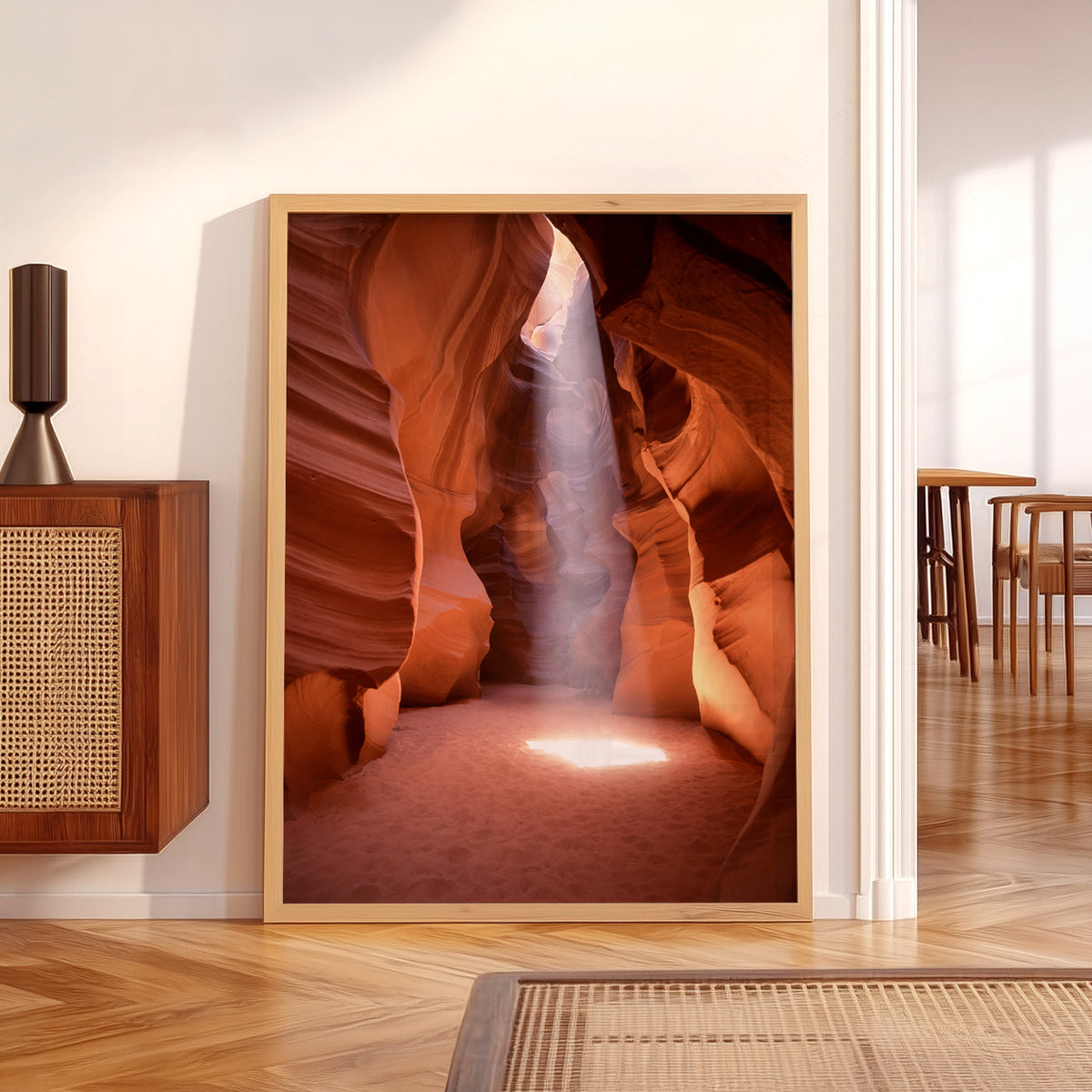 Sunlit Slot Canyon Photography Print – 41-08 — artwork preview 5