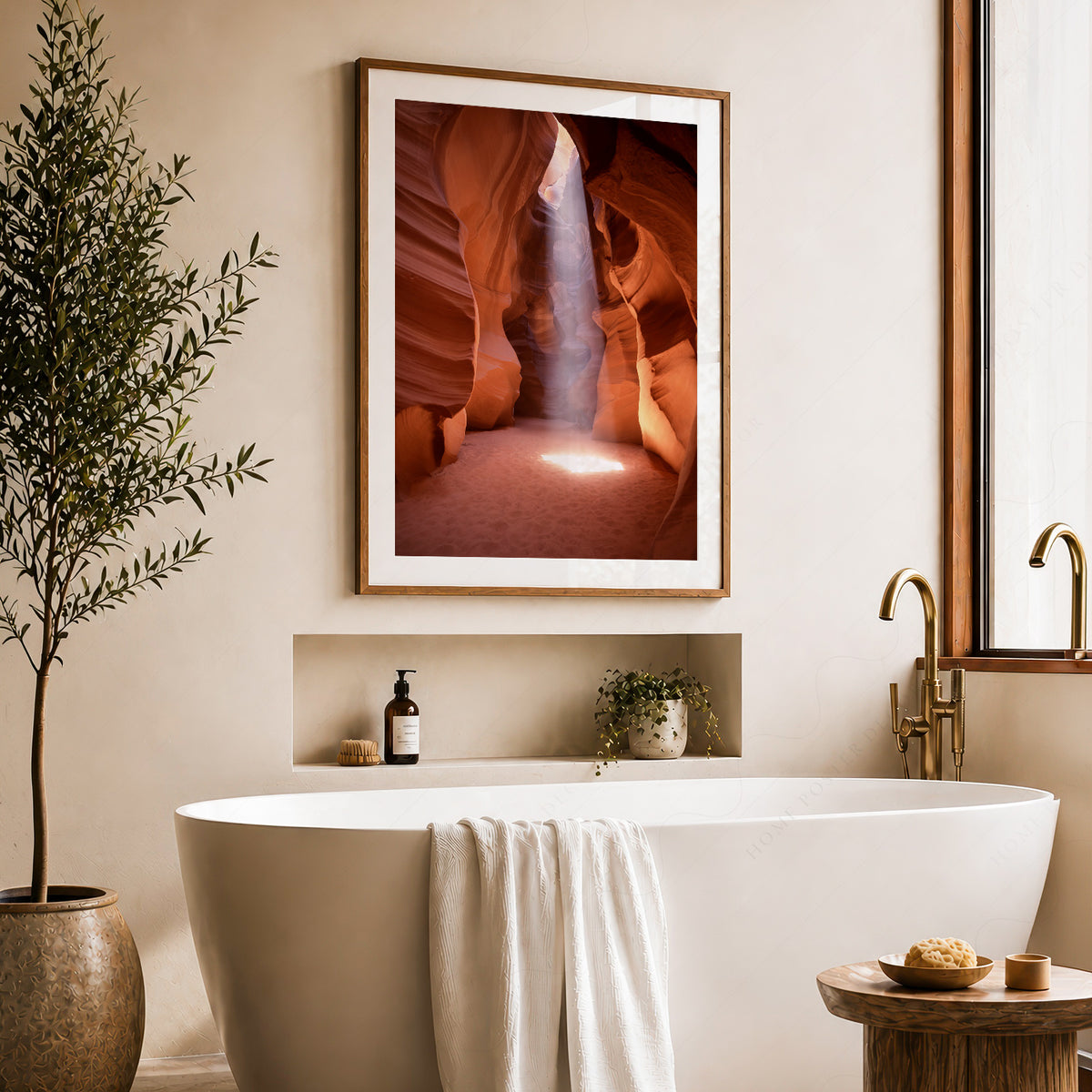 Sunlit Slot Canyon Photography Print – 41-08 — artwork preview 22