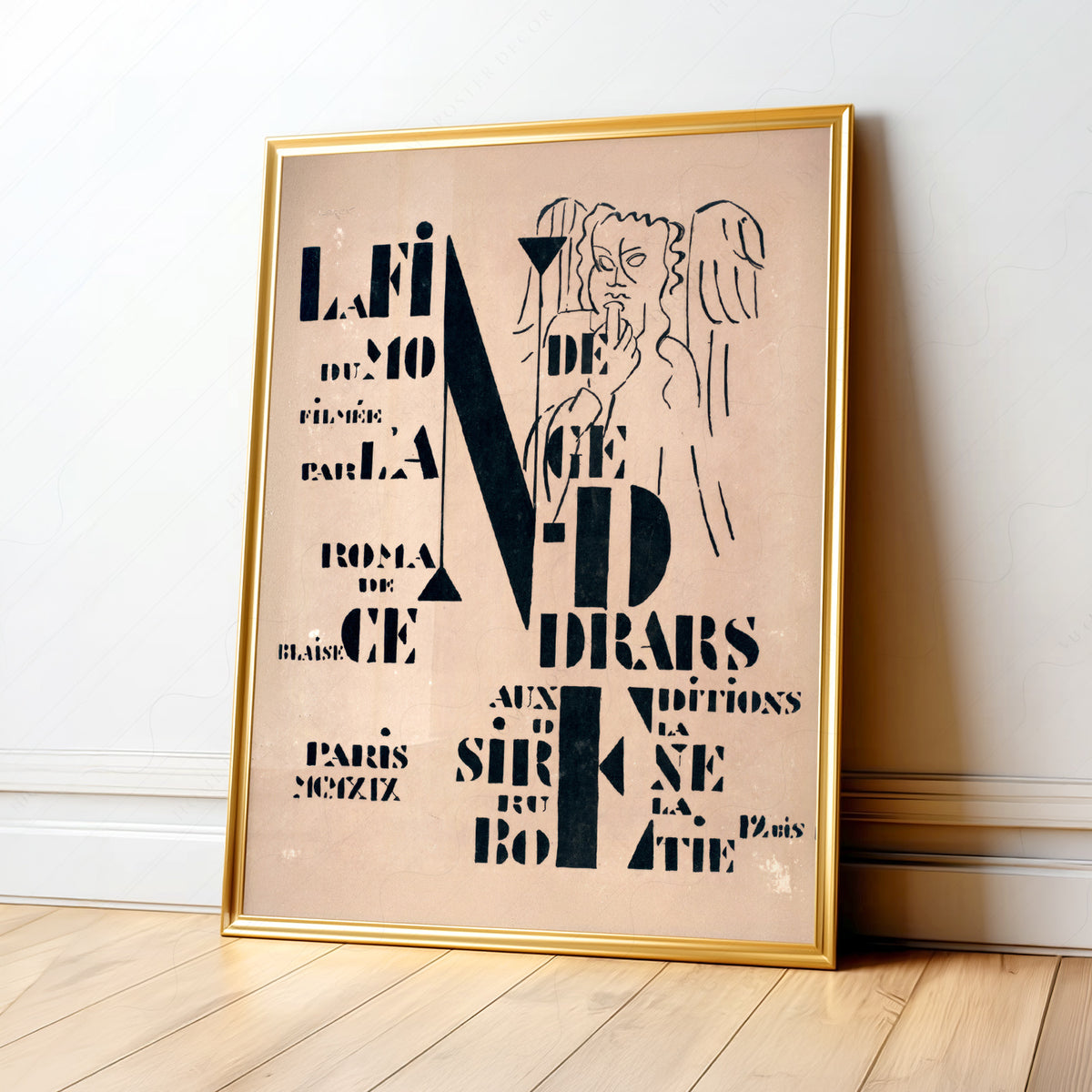 Fernand Leger Decorative Typography Composition Art Print — artwork preview 1