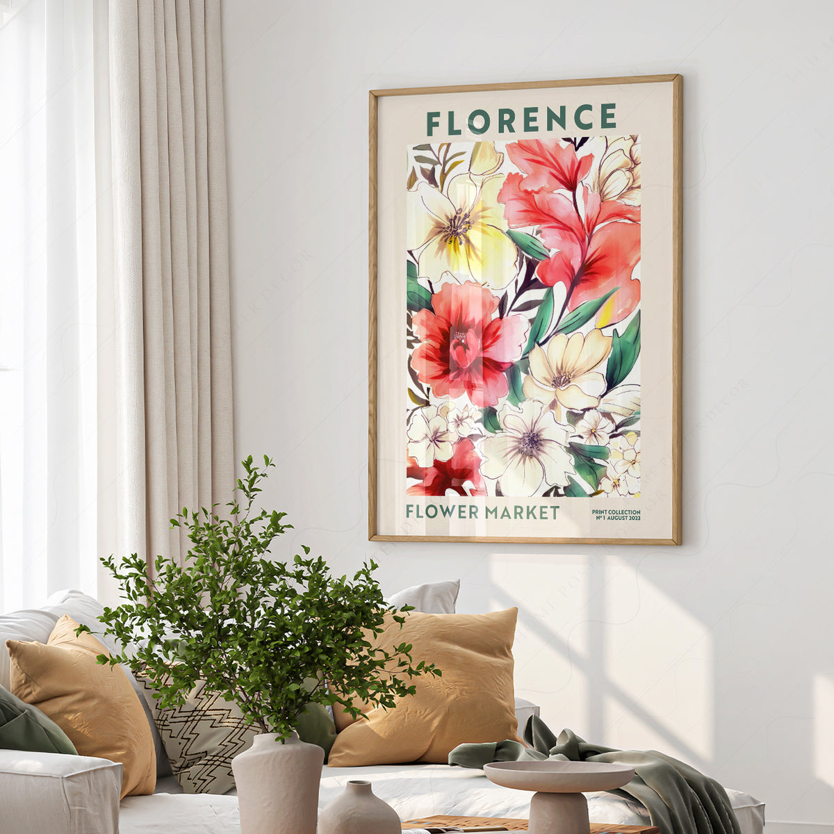 Florence Flower Market Art Print — artwork preview 6