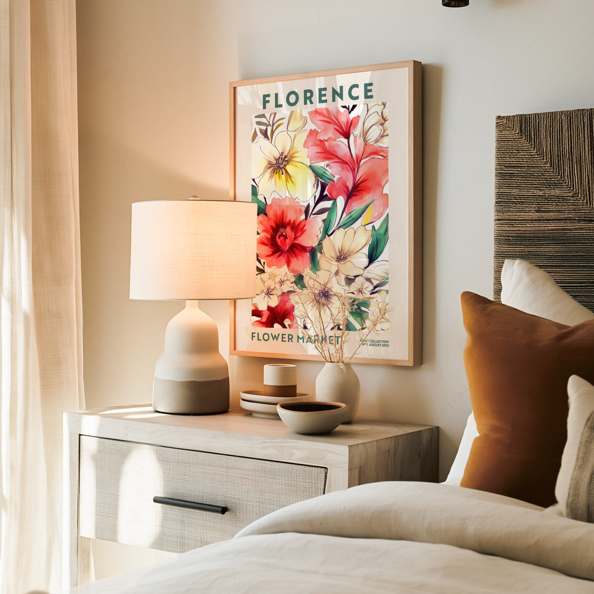 Florence Flower Market Art Print — artwork preview 19