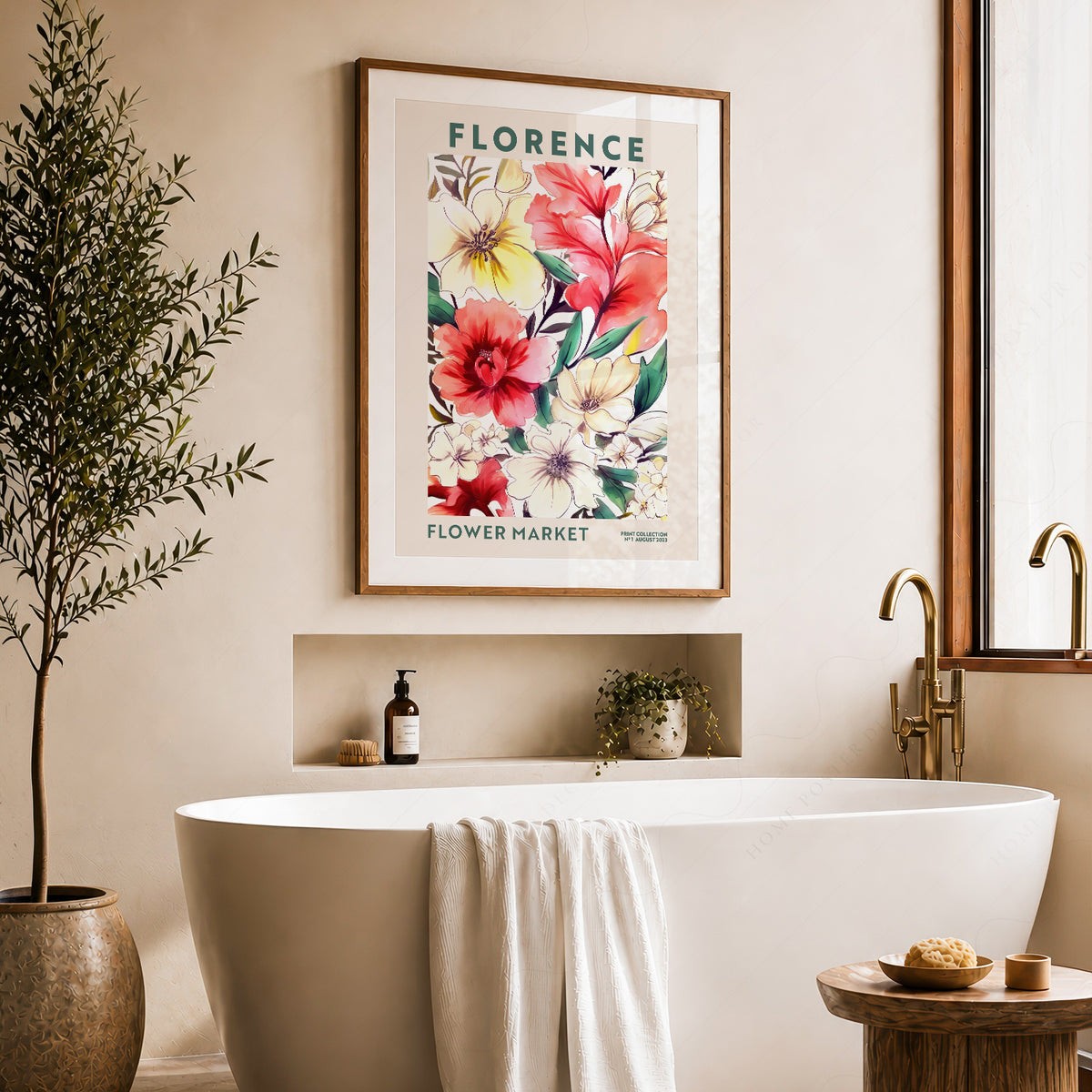 Florence Flower Market Art Print — artwork preview 22