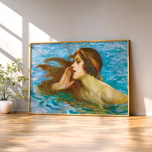 William Henry Margetson A Little Sea Maiden Art Print — artwork preview 2