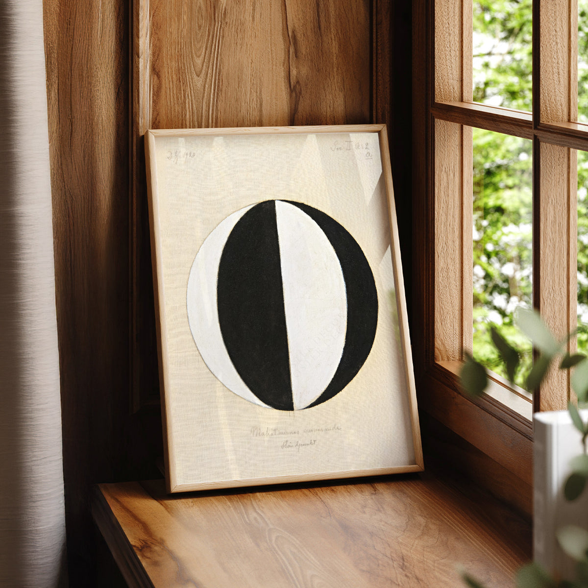 Hilma af Klint Black and White Oval Art Print — artwork preview 7