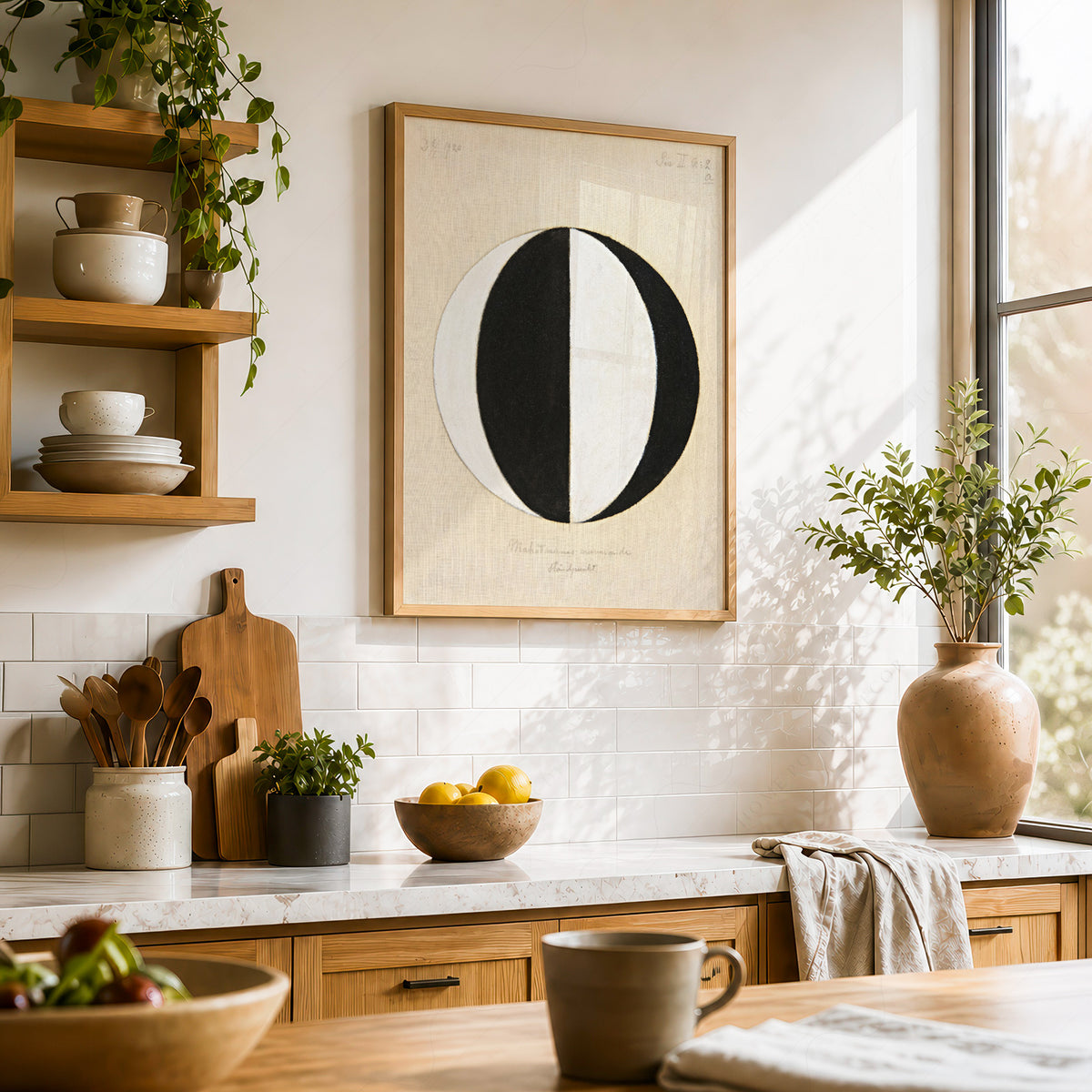Hilma af Klint Black and White Oval Art Print — artwork preview 23