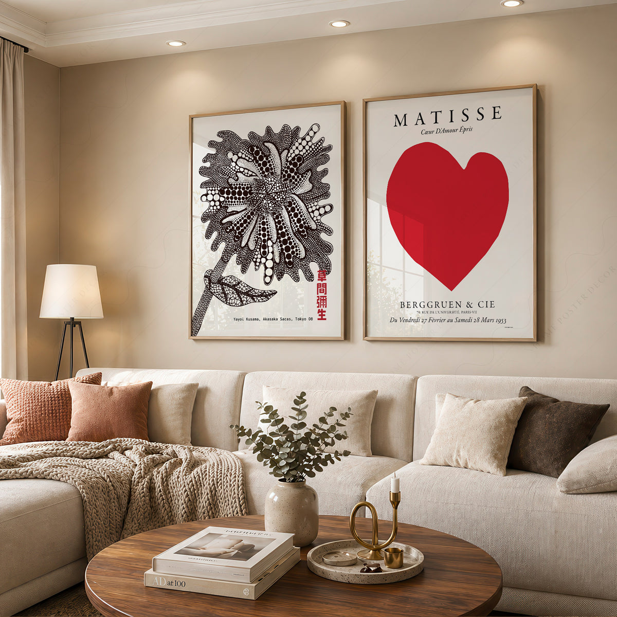 Kusama and Matisse Heart Pair – Set of 2 Art Prints — artwork preview 12